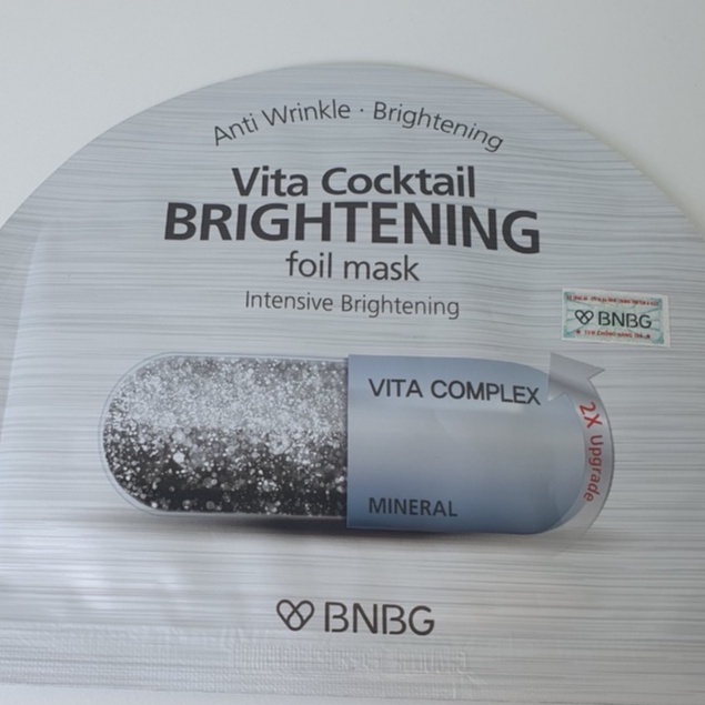 Mặt nạ giấy BNBG Vita Cocktail Foil Mask 30ml (Brightening /Aqua /Age ) - dưỡng da hiệu quả