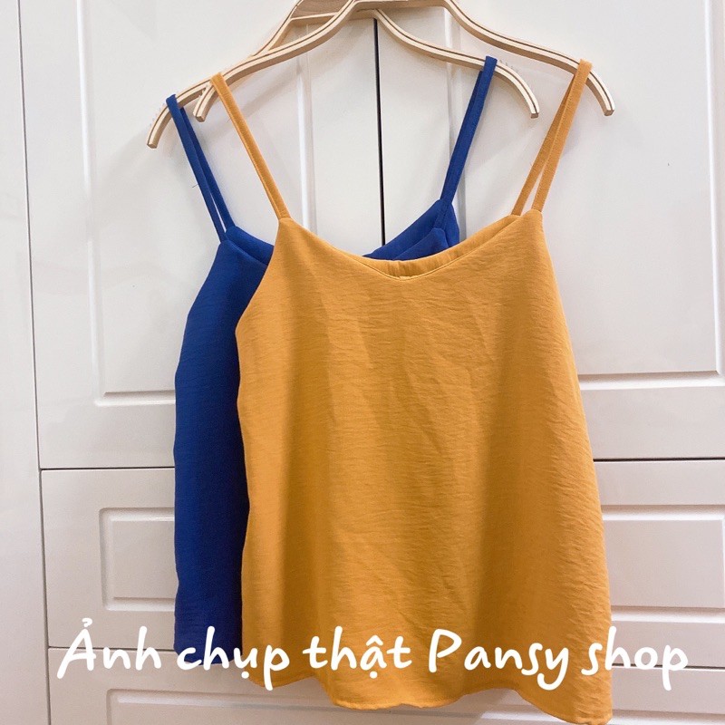 Áo hai dây nữ đũi hàng quảng châu cao cấp cổ V siêu mịn mát freesize basic Taosan | BigBuy360 - bigbuy360.vn