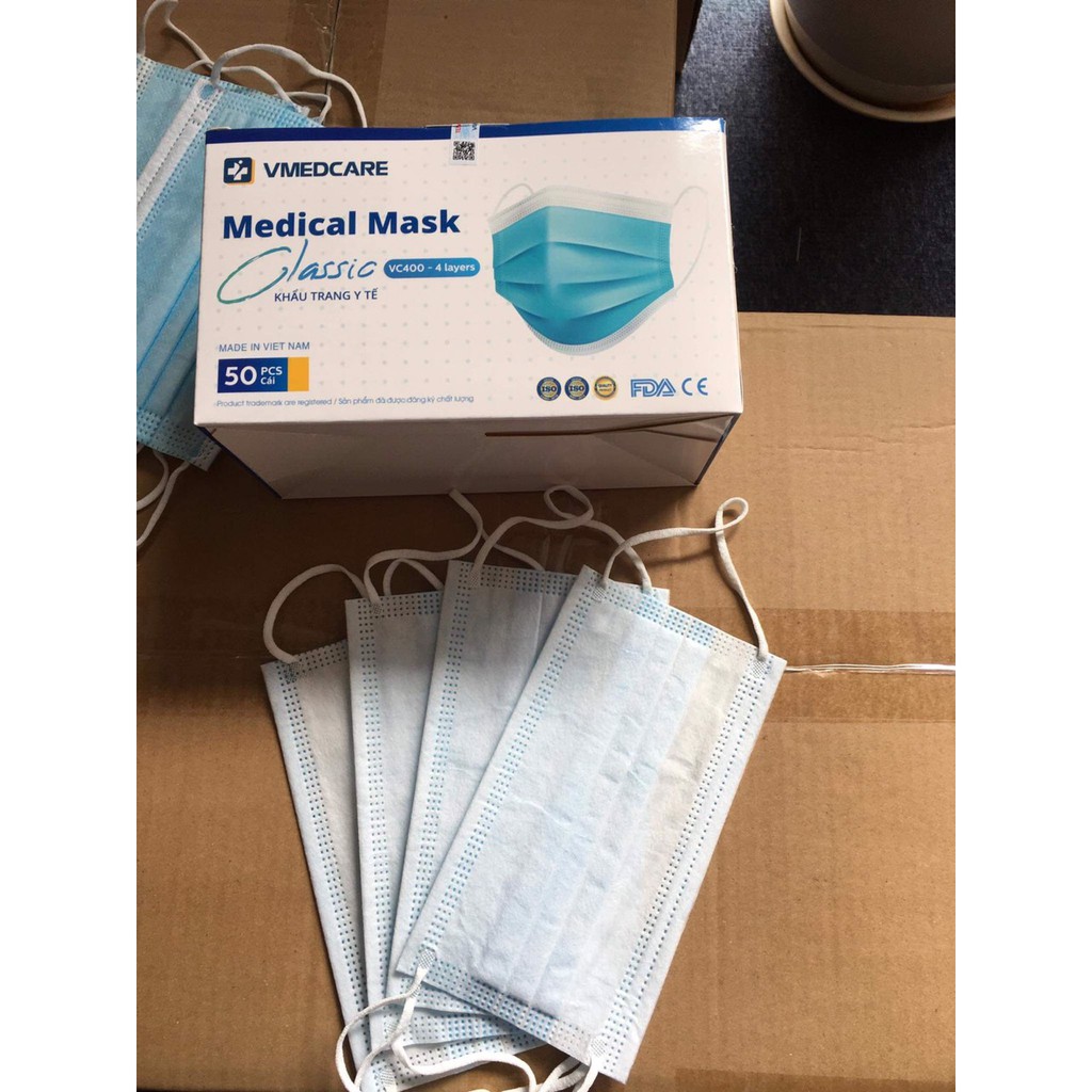 HỘP KHẨU TRANG Y TẾ 4 LỚP 50 CHIẾC. | BigBuy360 - bigbuy360.vn
