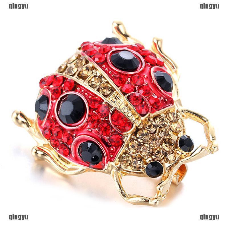 ❤❤ Ghim Cài Áo Hình Côn Trùng Đính Đá Pha Lê Tráng Men Dễ Thương