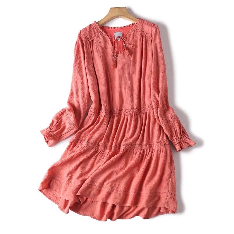 Váy dài tay Boho dư sịn TQXK