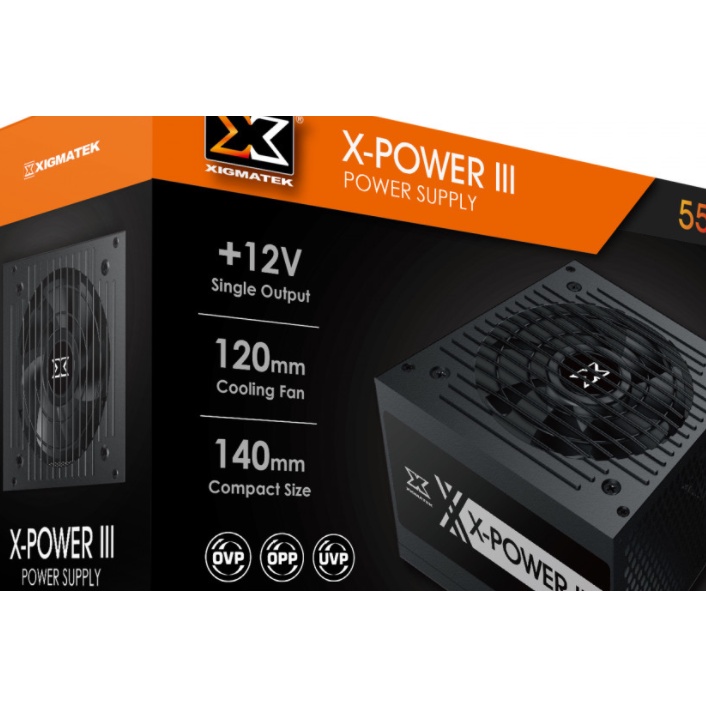 Nguồn XIGMATEX X-POWER III 550 500W Chính hãng (2x4+4pin, 6+2pin). VI TÍNH QUỐC DUY