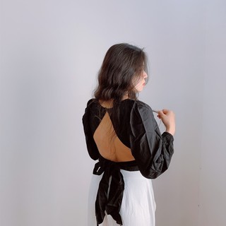 Áo crop cúp cột nơ hở lưng - MSA998 - 2 màu