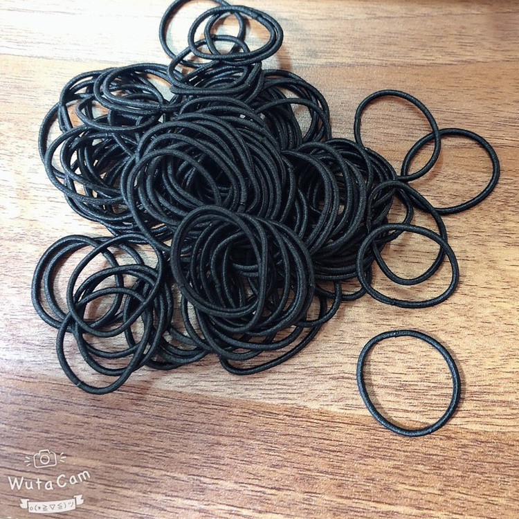 Bộ 100 chun cột tóc bền đẹp nhiều màu sắc có túi zip đi kèm