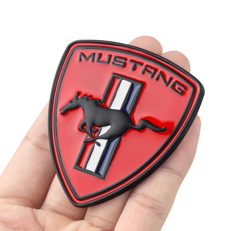 Miếng Dán Logo 3D Bằng Kim Loại Chrome Trang Trí Xe Hơi Ford Mustang Shelby GT fender