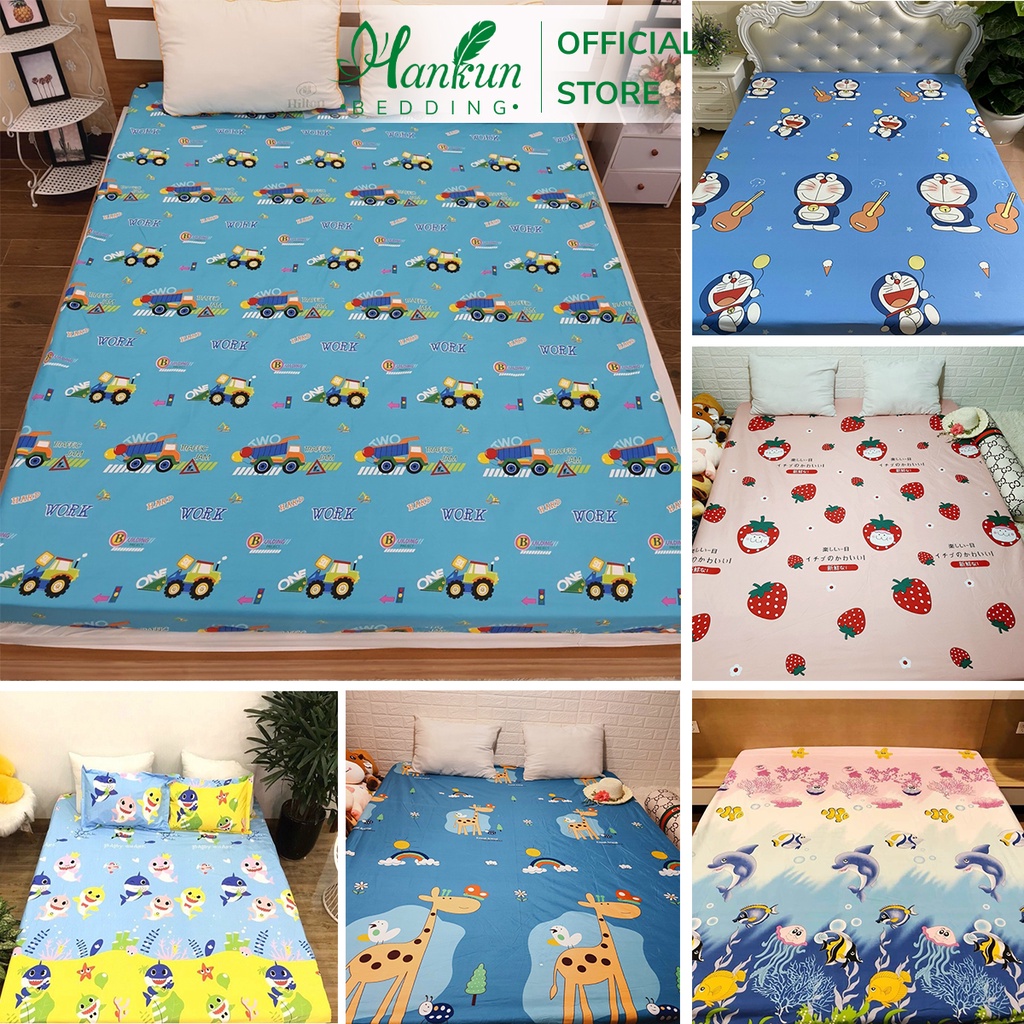 Bộ ga gối cotton chống thấm nano Hankun  cao cấp thoáng mát, không bí