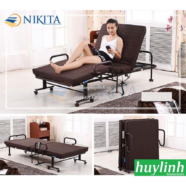 Giường xếp gấp bằng điện Nikita HQ85 - 85cm