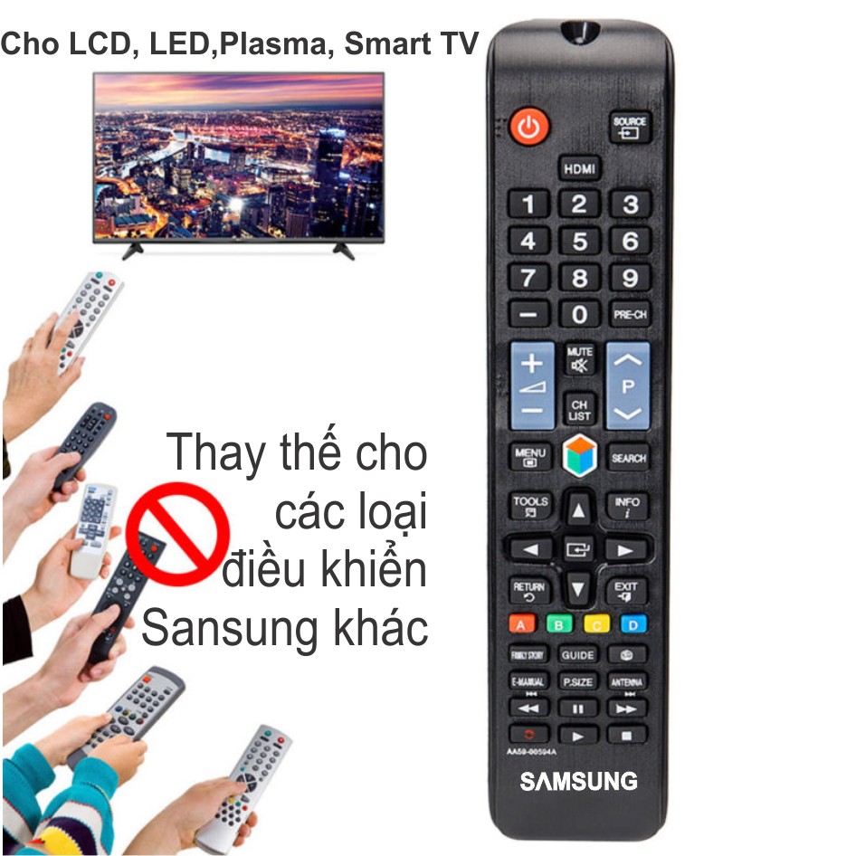 Điều khiển TV Samsung LCD/LED/Plasma/Smart TV (Cho tất các đời TV Samsung hiện nay). Tân Minh Phát