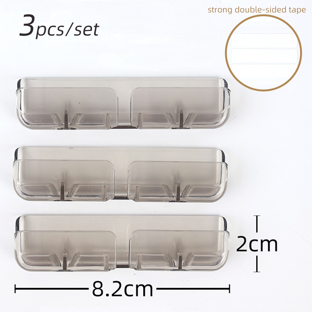 3 Kẹp treo tai nghe / cáp USB để bàn bằng nhựa tiện lợi đa năng