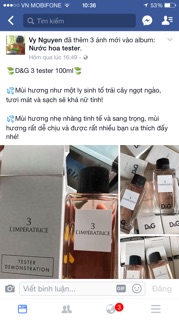 [ Mẫu thử ] Nước hoa nữ D&G 3