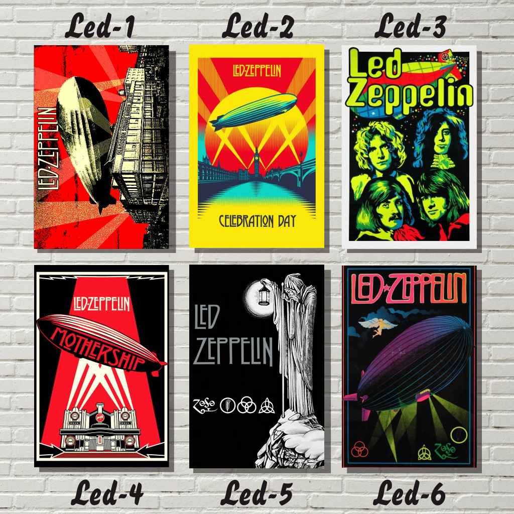 Poster Treo Tường Hình Nhóm Nhạc Zeppelin Led