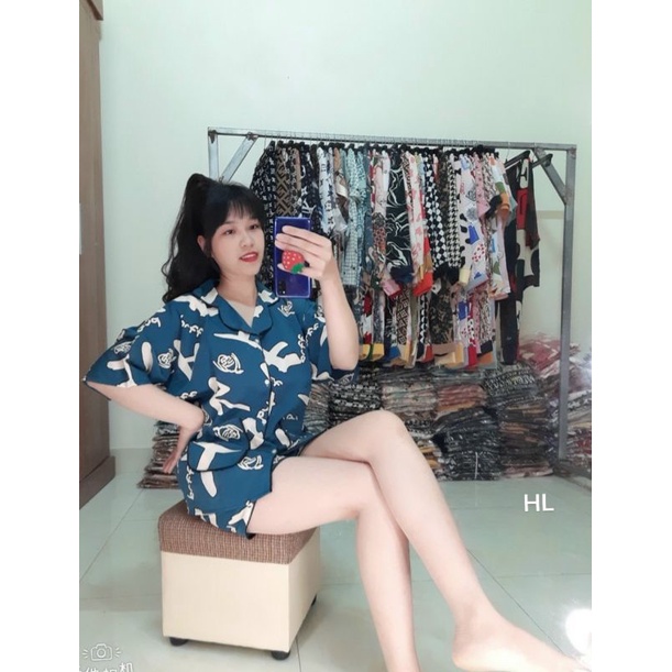 Bộ đùi  Pyjama lụa  mango siêu xinh.