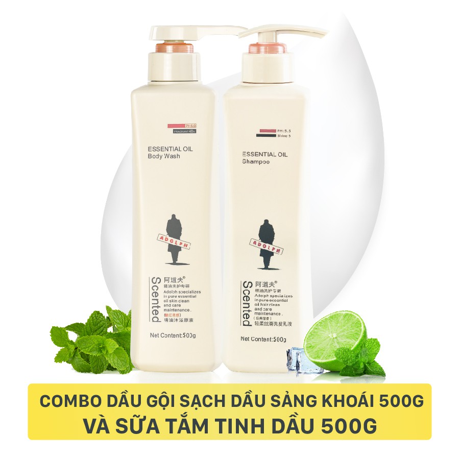 Combo Dầu Gội Sạch Dầu Sảng Khoái 500gr Và Sữa Tắm Tinh Dầu 500gr | BigBuy360 - bigbuy360.vn