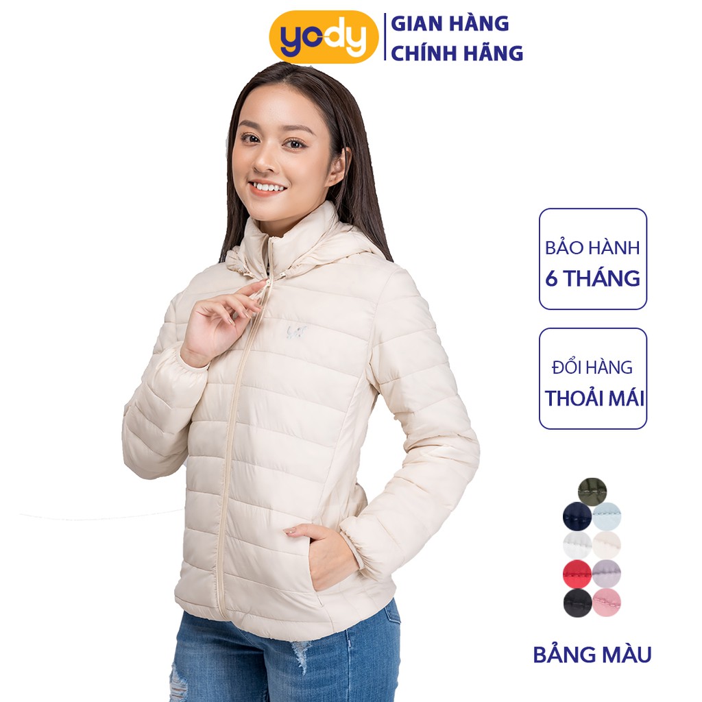 Áo phao nữ YODY siêu nhẹ có mũ giữ ấm chống thấm nước PHN4000 | BigBuy360 - bigbuy360.vn