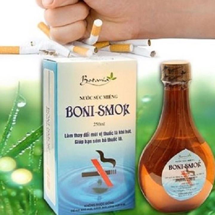 Nước súc miệng giúp bỏ thuốc lá Boni Smok - Cai thuốc lá Khử hôi miệng, chống sâu răng - Trung Đông Pharmacy