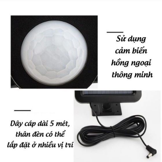 Đèn Năng Lượng Mặt Trời Chống Trộm, Chống Nước, Tiết Kiệm Pin - Kèm Điều Khiển Cảm Biến