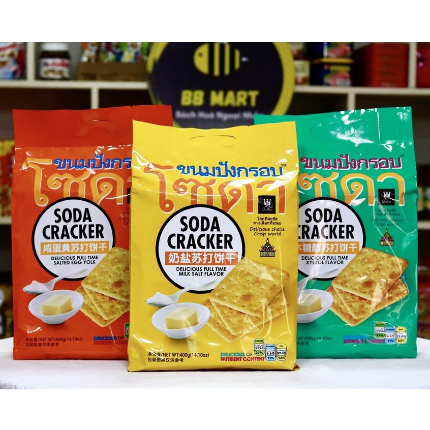 Bánh quy Soda Cracker, Bánh quy ăn kiêng vị mặn Thái Lan ( 400g )