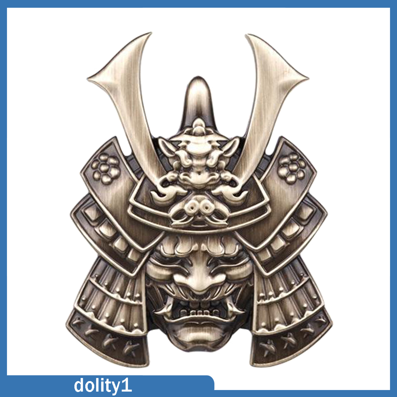 (Doity 1) Sticker Dán Xe Hơi Hình Đầu Lâu Samurai 3d