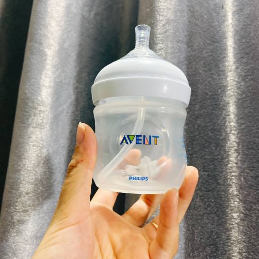 Ống tập hút bình sữa Avent cho bé chống sặc, chống đầy hơi kèm hộp đựng vệ sinh