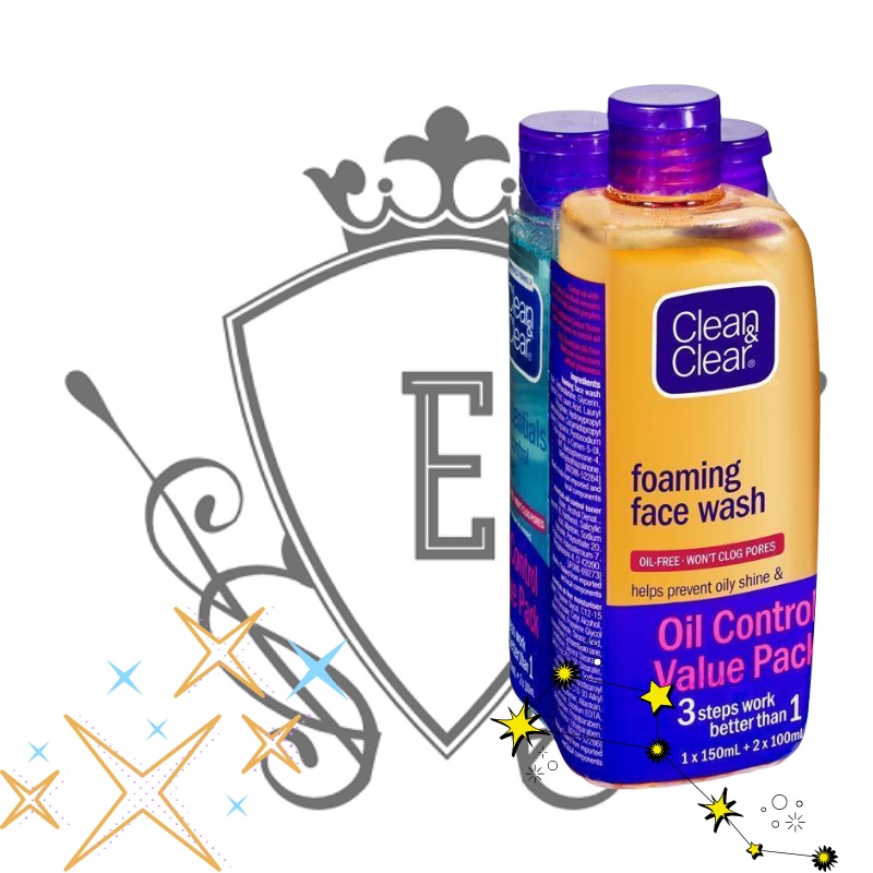 Clean & Clear – Bộ 3 sản phẩm kiểm soát dầu (Sữa rửa mặt, Nước hoa hồng, Kem dưỡng ẩm)