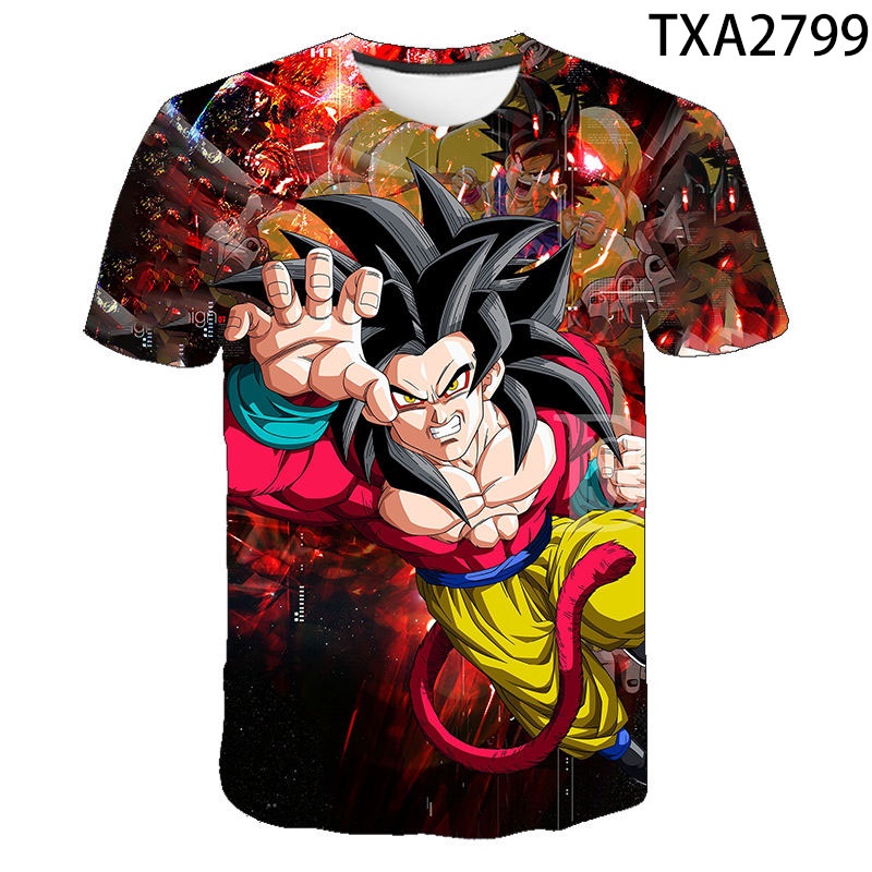 Áo Thun Tay Ngắn In Hình Goku 3D Thời Trang Mùa Hè Dành Cho Nam Và Nữ 2022