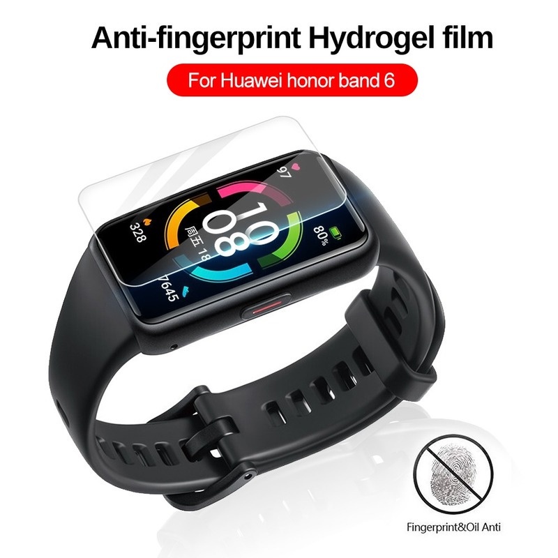 Set 5 Miếng Dán Màn Hình Bằng TPU Hydrogel Cho Huawei Honor Band 6 / en Huawei Honor Band 6