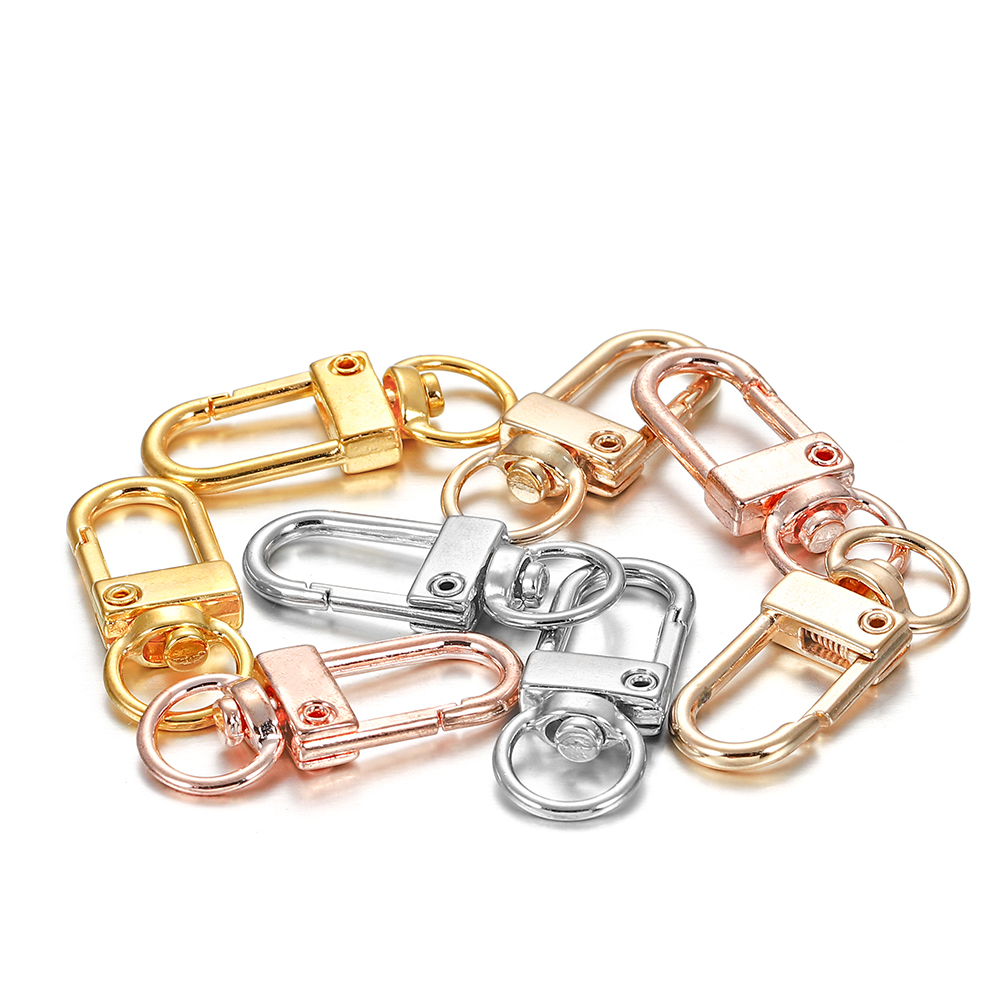 Set 10 móc khóa ST.KUNKKA làm đồ trang sức bằng hợp kim kẽm đường kính 12mm DIY
