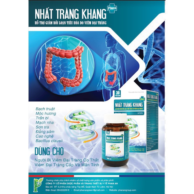 Nhất Tràng Khang - Hỗ trợ điều trị bệnh viêm đại tràng co thắt, viêm đại tràng cấp và mãn tính, giảm rối loạn tiêu hóa