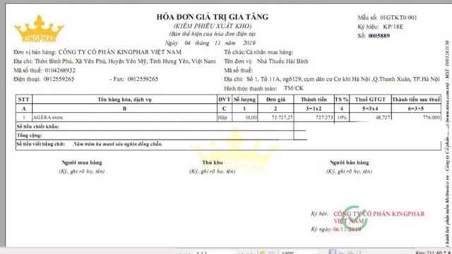Agera extra Kingphar _Hỗ trợ làm giảm viêm xoang, viêm mũi dị ứng
