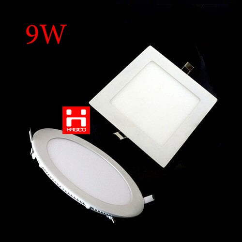 Bóng đèn led âm trần downlight siêu mỏng 9W - vuông - tròn