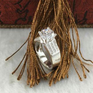 Nhẫn 3 hàng đá nữ
