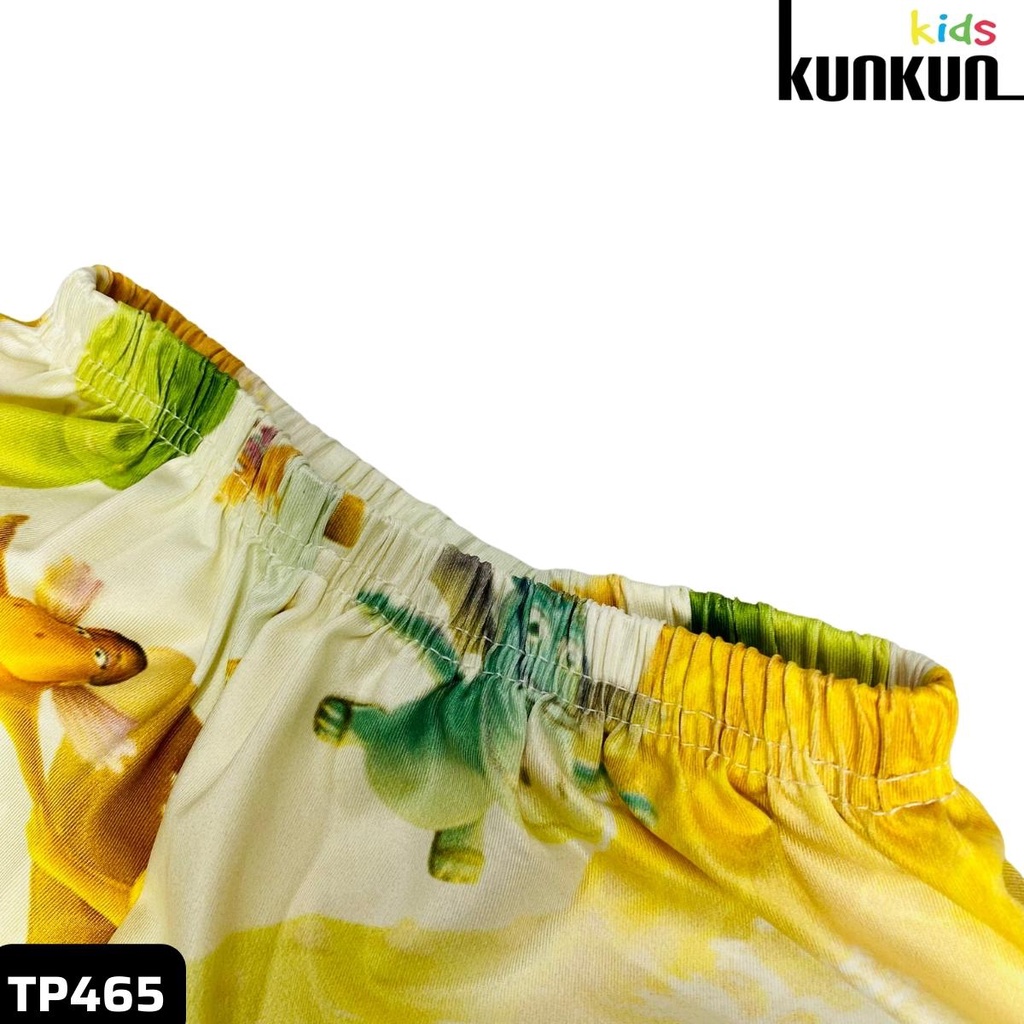 Quần áo trẻ em in 3D hình những chú khủng long - Bộ cộc tay bé trai size đại từ 10-60kg KunKun TP465