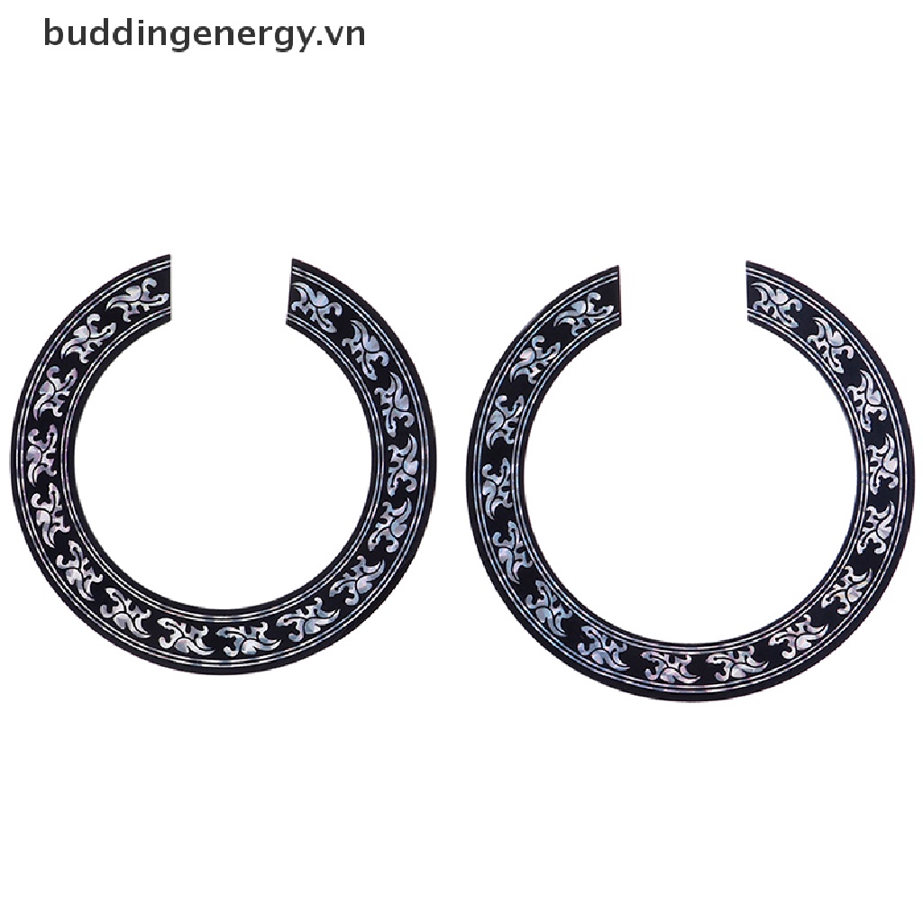 Miếng Dán Lỗ Âm Thanh Hình Hoa Hồng Màu Đen + Bạc Cho Đàn Guitar Cổ Điển Acoustic