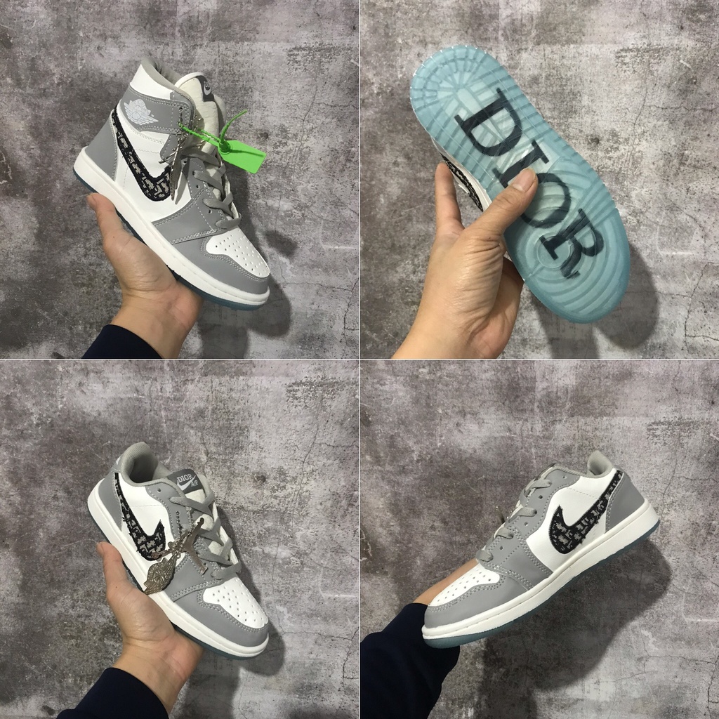 Giày JD1 thể thao sneaker JORDAN 1 XÁM đế trong Hot trend nam nữ