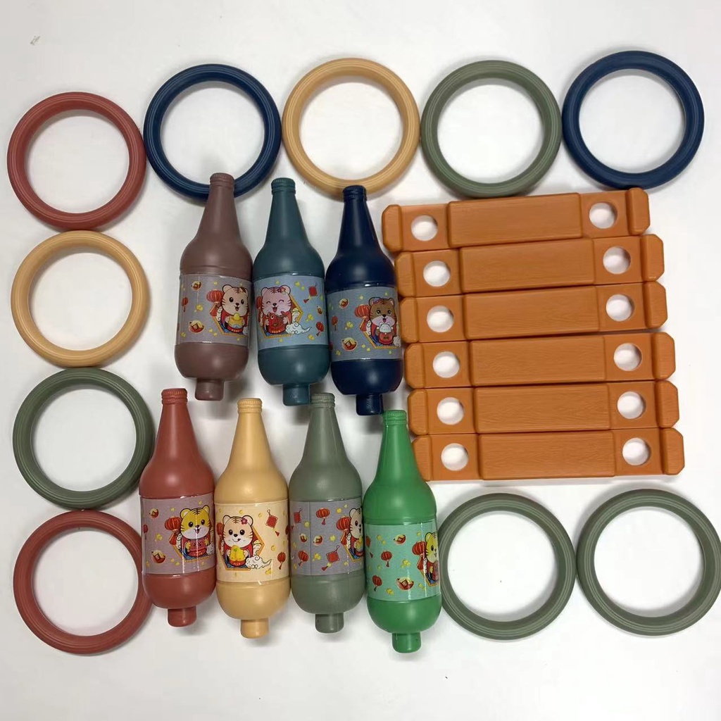 Bộ đồ chơi ném vòng vào cổ chai tính điểm trò chơi dân gian