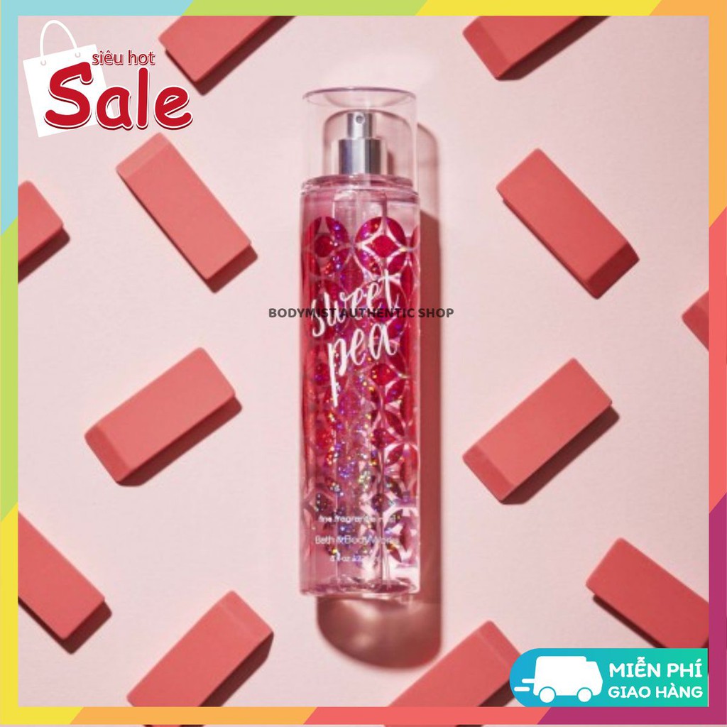 Xịt Thơm Bath And Body Works SWEET PEA _ [𝑩𝒐𝒅𝒚𝒎𝒊𝒔𝒕 𝑨𝒖𝒕𝒉𝒆𝒏𝒕𝒊𝒄] | Thế Giới Skin Care