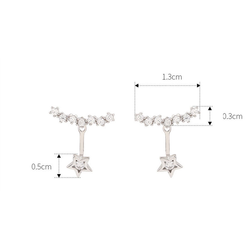 Khuyên Tai Hình Ngôi Sao Đính Đá Zircon Lấp Lánh
