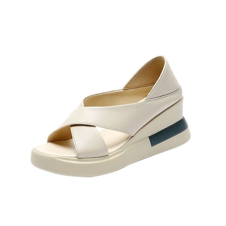 Sandal Cao Gót Hở Ngón Đế Xuồng Dày Phong Cách