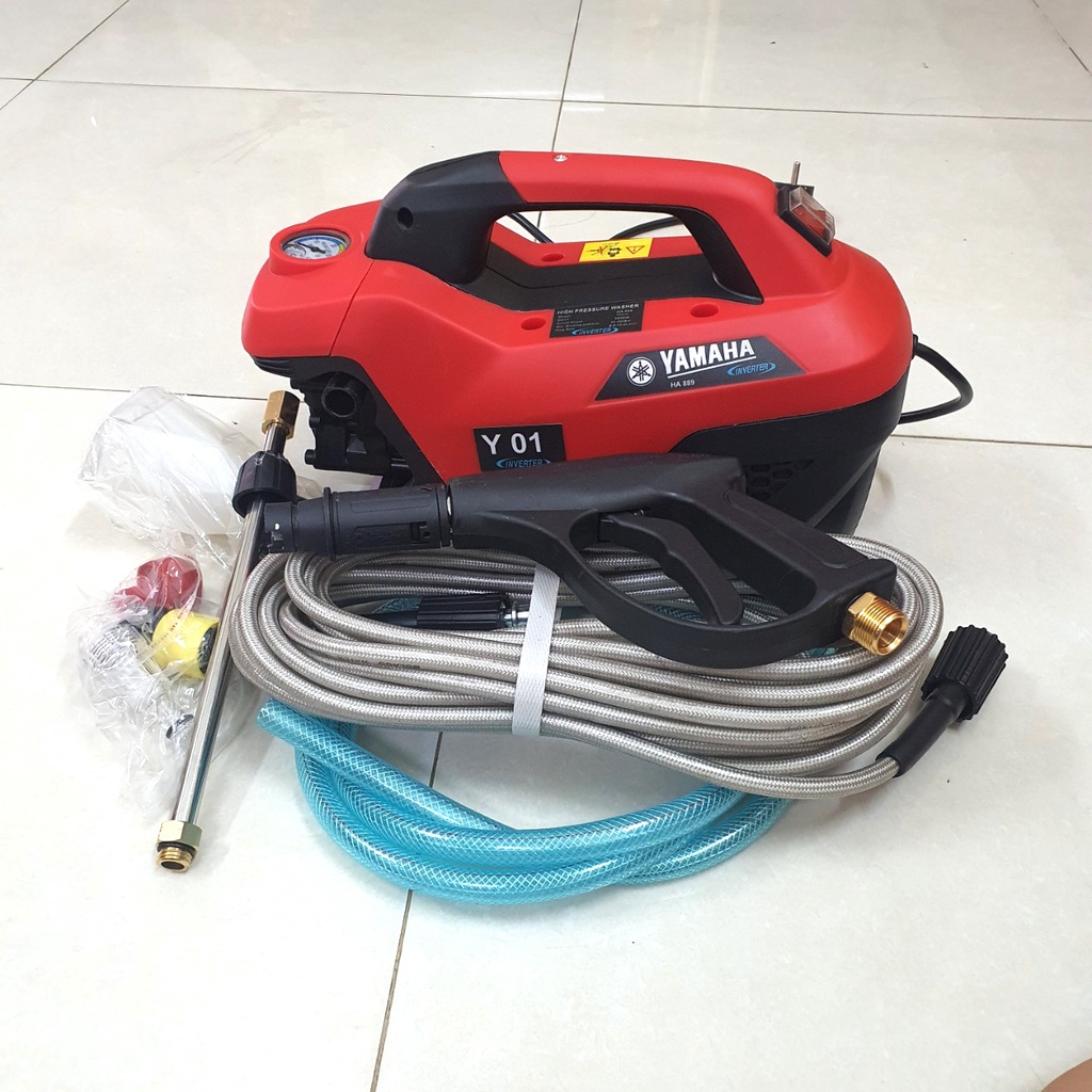 Máy Rửa Xe Gia Đình YAMAHA Công Suất 3500W Lõi Đồng,Máy rửa xe YAMAHA Động Cơ Từ Dây Áp Lực 15M