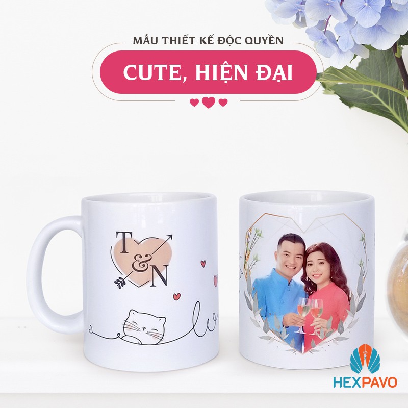 Ly cốc sứ in hình ảnh theo yêu cầu, mẫu độc quyền 2021 về tình yêu, gia đình. Quà tặng ý nghĩa cho gia đình, người yêu