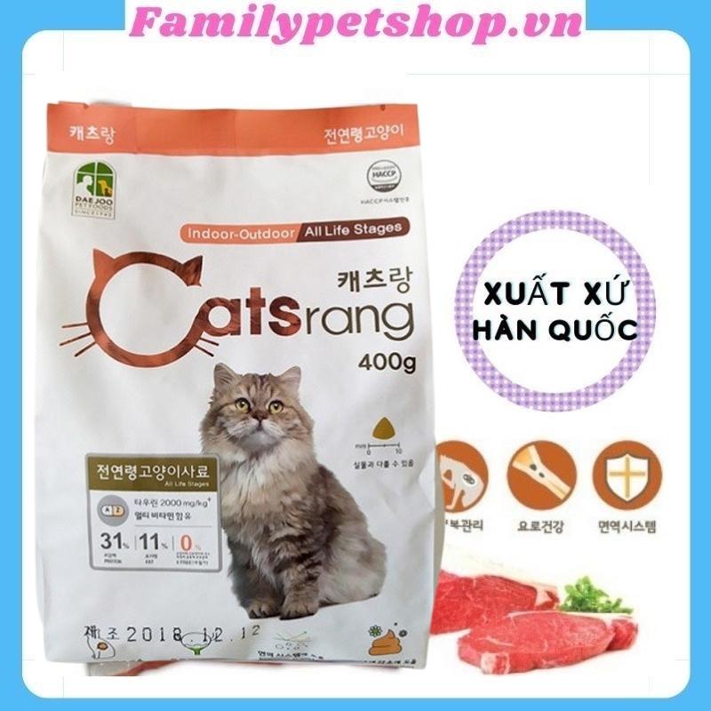 Thức ăn hạt cho mèo Catsrang Hàn Quốc-gói 400g-familypetshop.vn