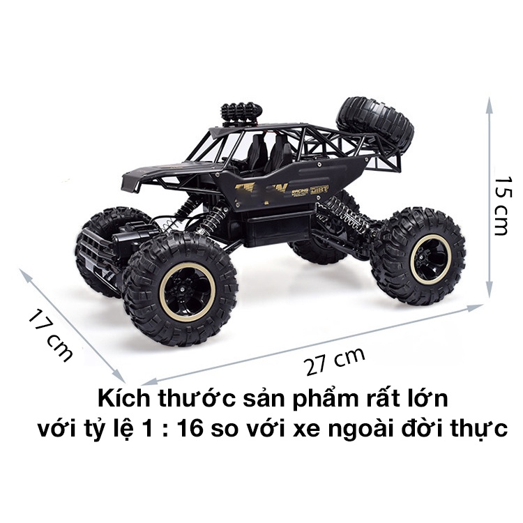 Xe địa hình điều khiển từ xa, tốc độ cao, bền bỉ chắc chắn, dẫn động 2 bánh, chất liệu hợp kim hầm hố (tỷ lệ 1:16)-KAVY