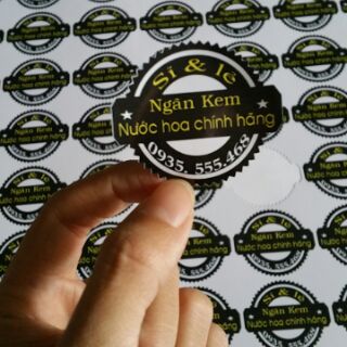 Tem nhãn bế sẵn