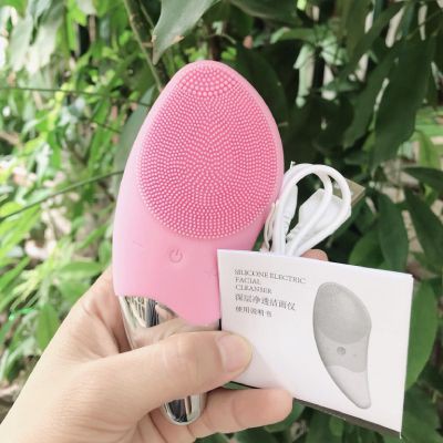 Máy rửa mặt "SONIC CLEANSER" cầm tay Silicon - Tẩy Tế Bào Chết-máy mát xa mặt ion, máy rửa mặt và massage, máy mat xa mặ