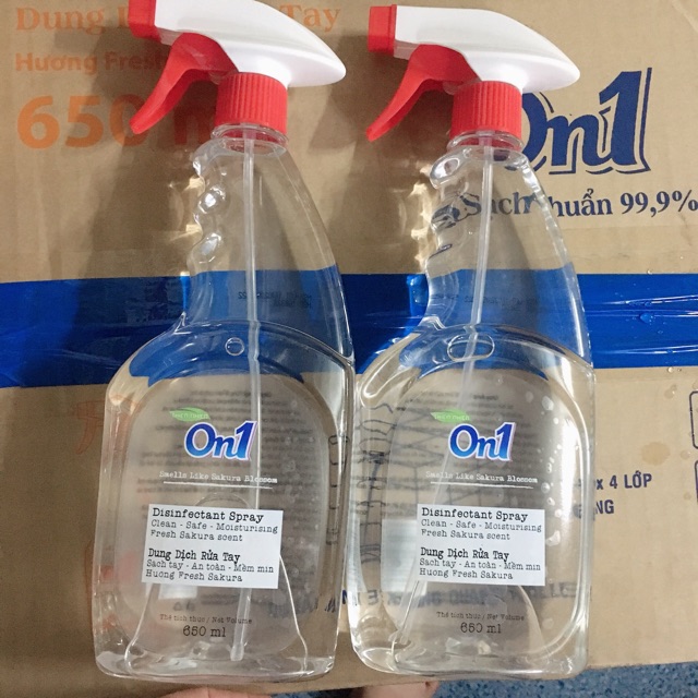Chai xịt kháng khuẩn On1 650ml