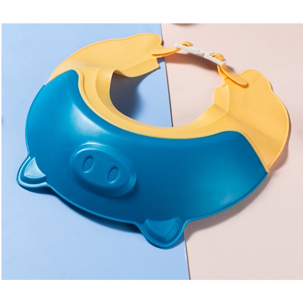 Mũ gội đầu chắn nước bảo vệ tai và mắt hình vương miện, nón tắm có thể điều chỉnh vòng đầu, chất liệu PP + TPE cao cấp