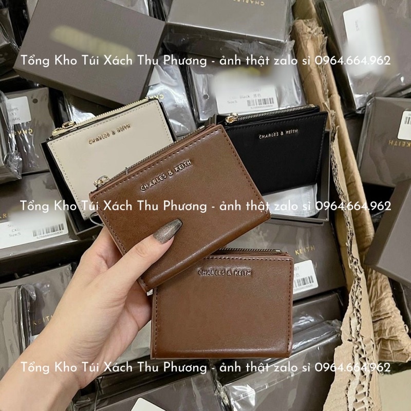 [Fullbox] Ví Cê ka mini hàng qc xuất xịn logo dập nổi nhiều ngăn siêu xinh (cam kết chuẩn hình)