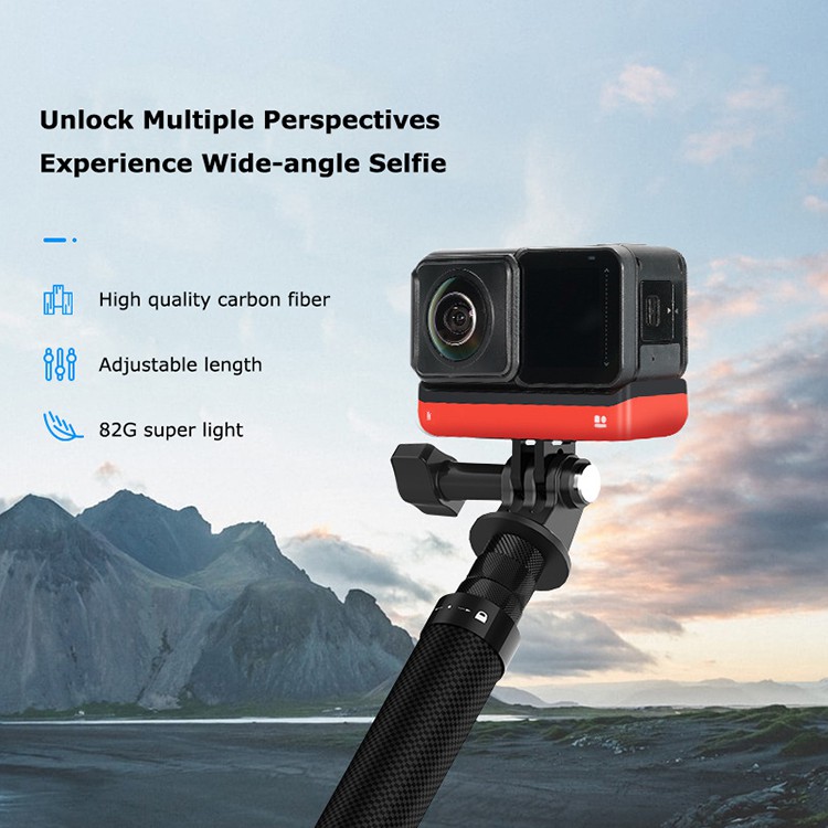 Gậy Chụp Ảnh Selfie Sợi Carbon Dài 1.16m Chống Rung Cho Điện Thoại | BigBuy360 - bigbuy360.vn