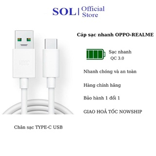 Cáp sạc oppo chuẩn cáp Vooc sạc nhanh oppo / realme hàng chính hãng sạc nhanh bảo hành 1 đổi 1