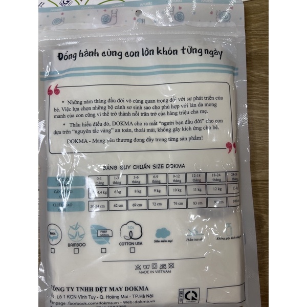 Áo cổ 3p/3cm giữ nhiệt Dokma size 6-9m đến 2-3y